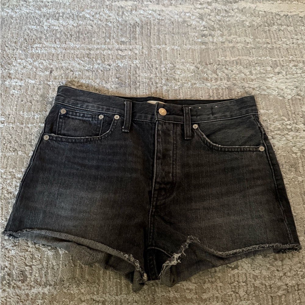 Madewell Black Jean Shorts